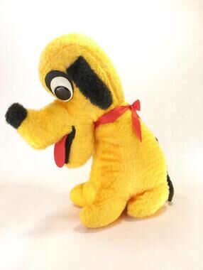 Vintage Pluto Disney Plush Stuffed Toy 14.5" Tall